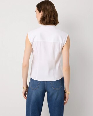 Stretch Poplin Twist Front Shell click to view larger image.