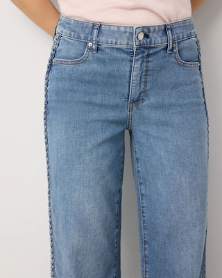 Featherweight High Rise Wide Leg Cropped Jean click to view larger image.