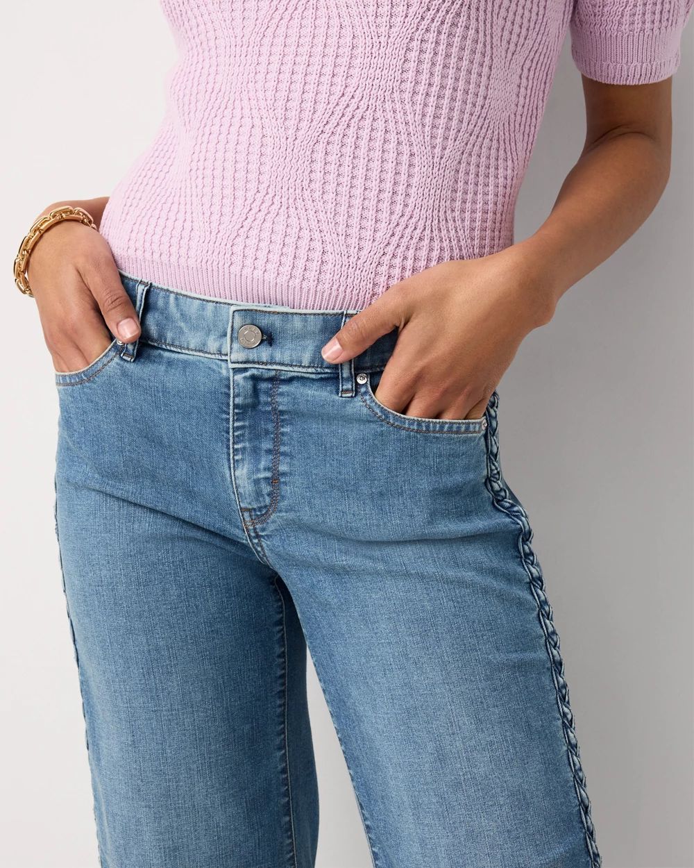 Featherweight High Rise Wide Leg Cropped Jean