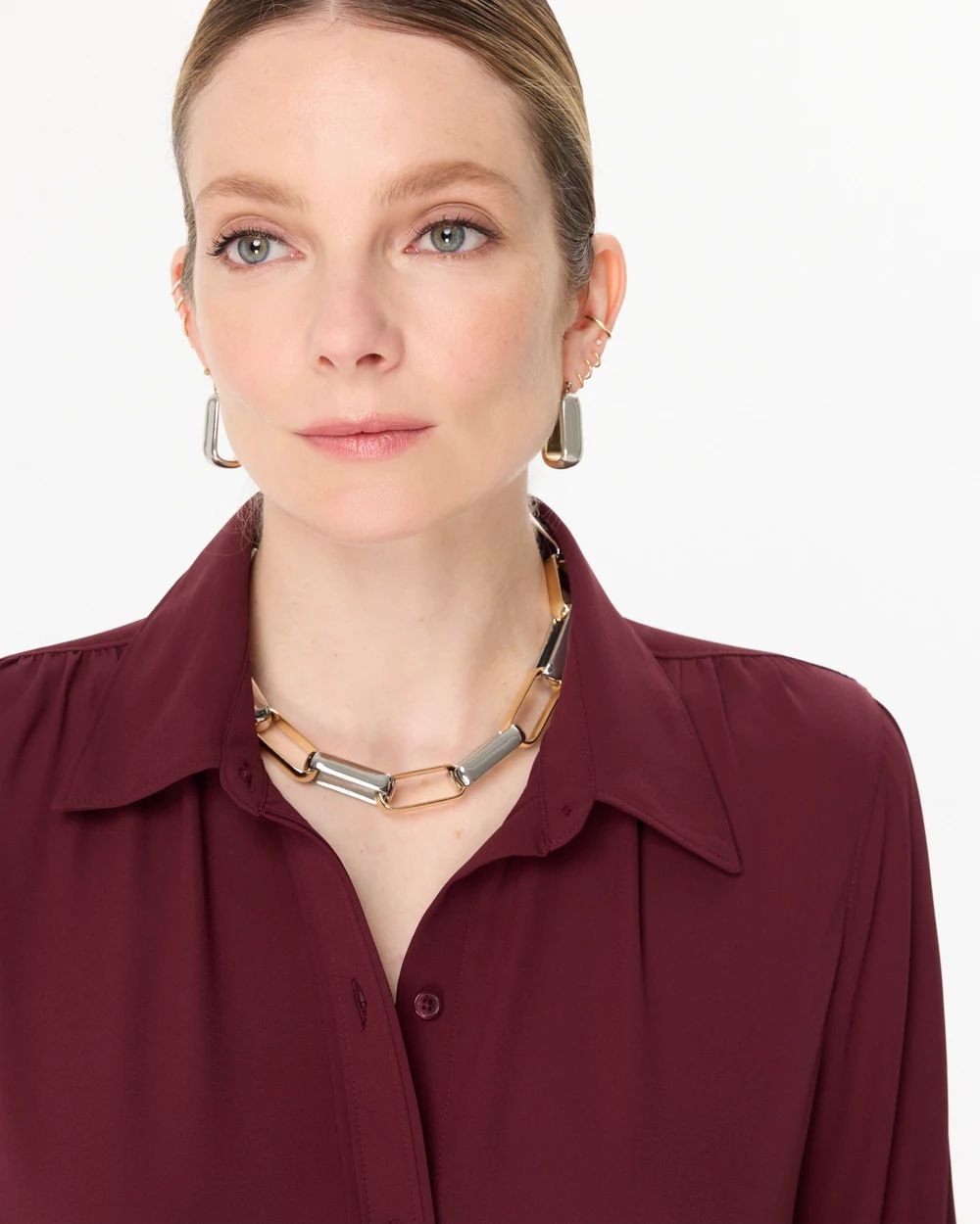 Mixed Metal Links Necklace