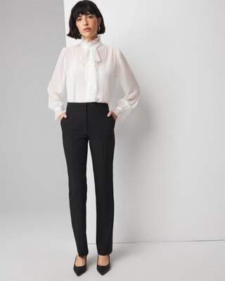 WHBM® High-Rise Straight Leg Pants click to view larger image.