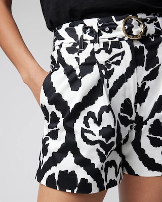 Extra High-Rise Belted Sateen Short