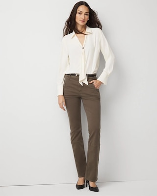 Pret Zip Hem High Rise Bootcut Jean