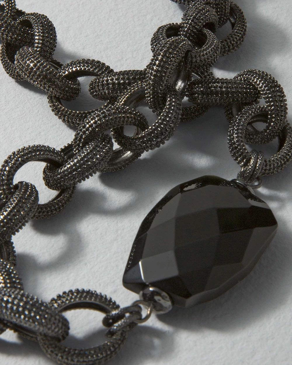 Hematite +  Jet Necklace