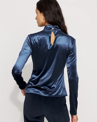 WHBM FORME™ Twist Neck Velvet Top