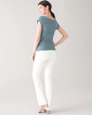 Off-the Shoulder Cable Pullover