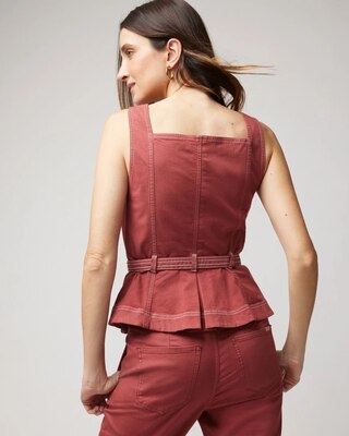 Topstitch Twill Top