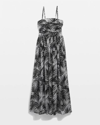 Strapless Mesh Maxi Dress