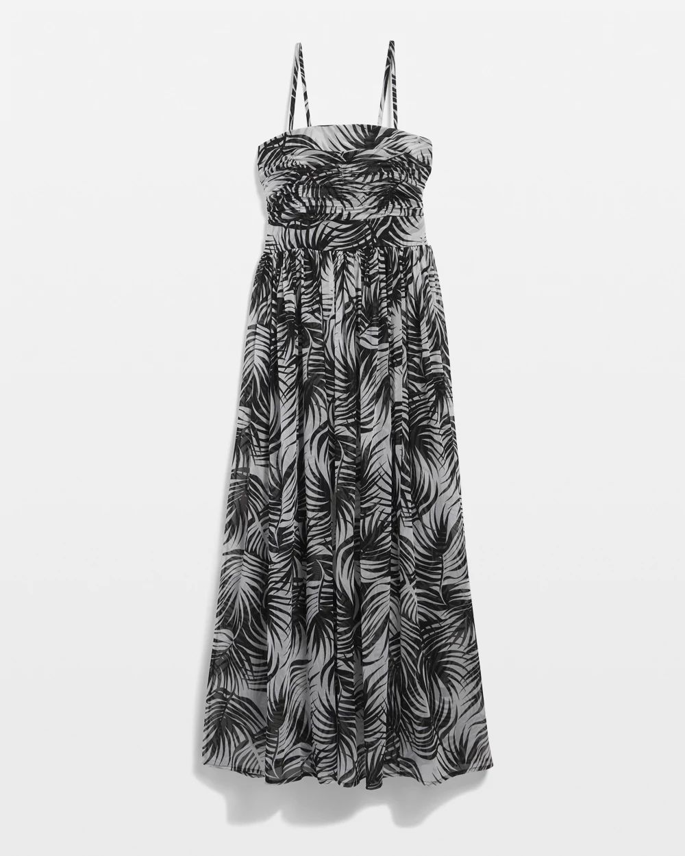 Strapless Mesh Maxi Dress