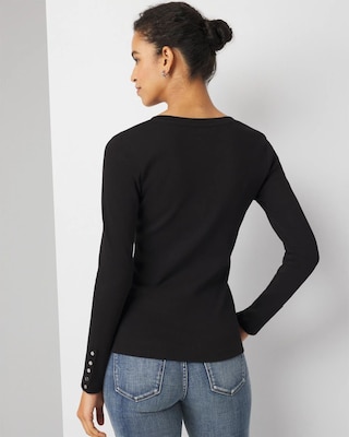 Long Sleeve Ribbed Tee click to view larger image.