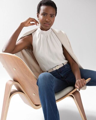 Sleeveless Contrast Stitch Top