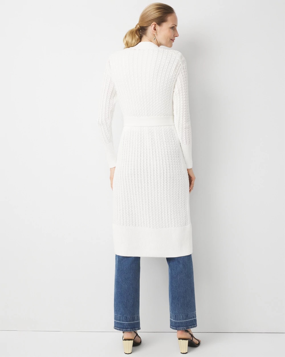 Pointelle Belted Duster