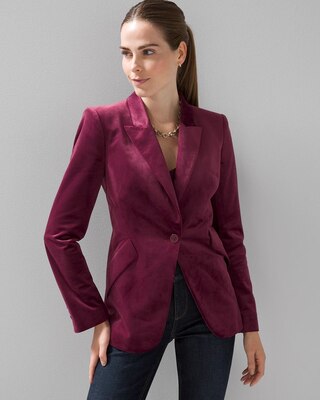 WHBM® Velvet Editor Blazer