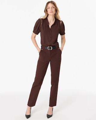 Lace Inset Crepe Blouse click to view larger image.