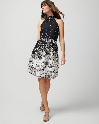 Smocked Waist Mini Halter Dress