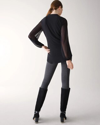 Herringbone Ponte WHBM Runway Leggings