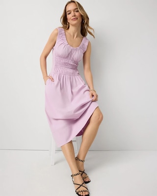 Ruched Tank Midi Dress click to view larger image.