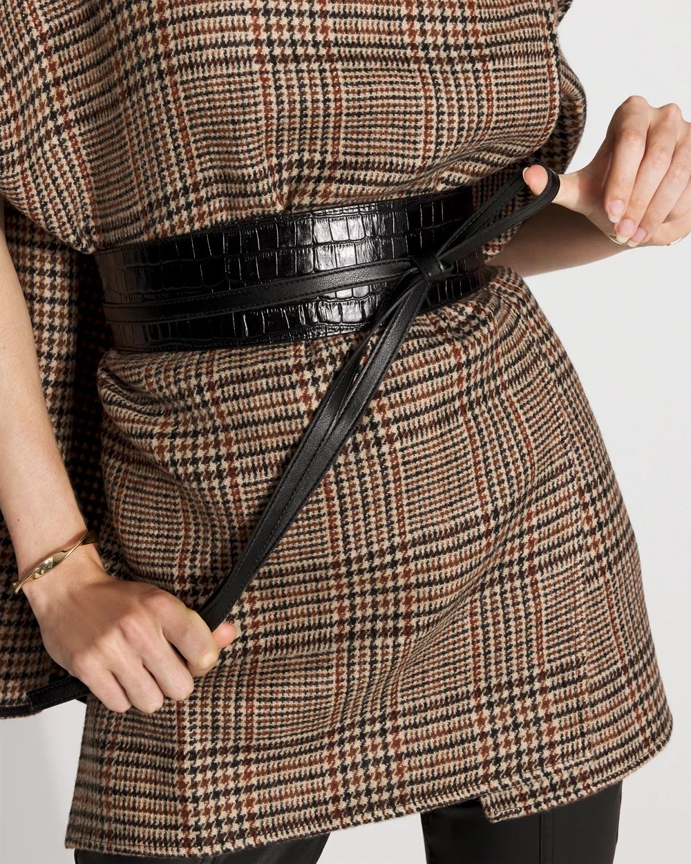 Faux Croc Obi Belt