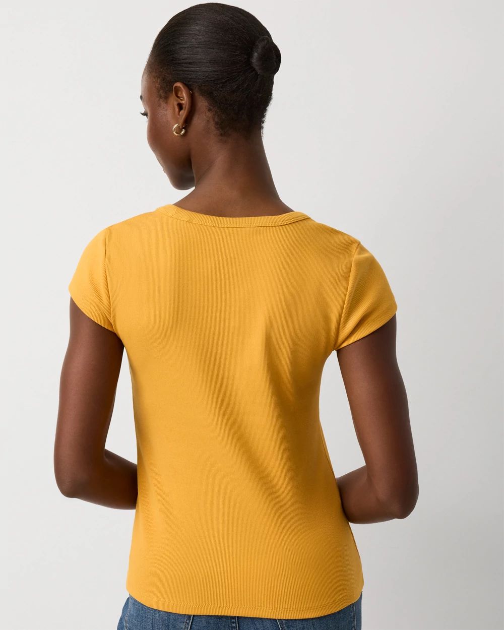 WHBM FORME™ Ribbed Scoop Neck Tee