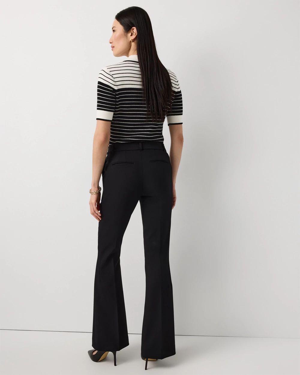 Luxe Stretch Mid-Rise Piper Flare Pant click to view larger image.