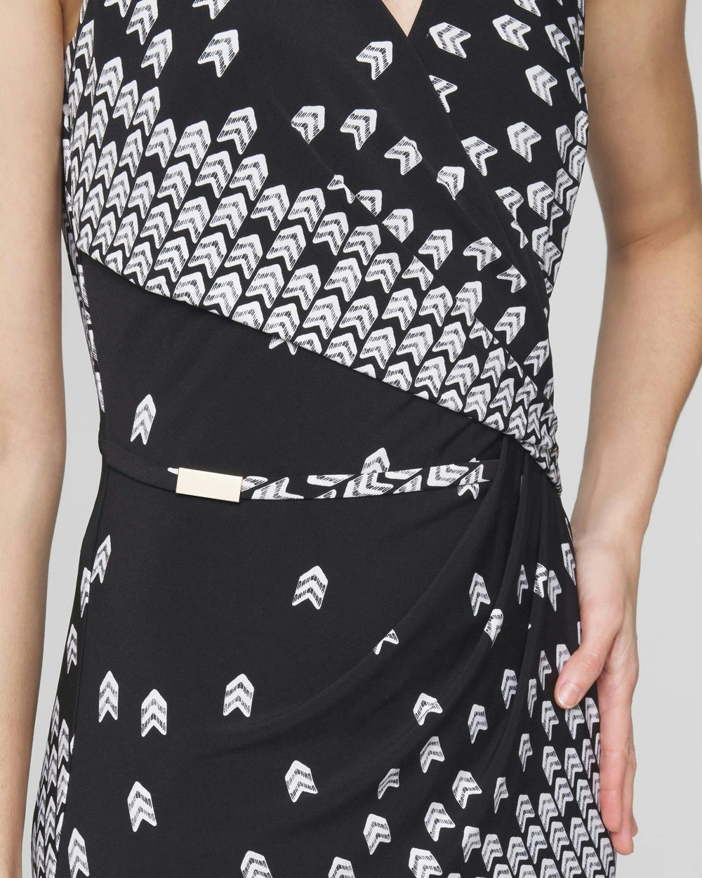 Shop White House Black Market Sleeveless Matte Jersey Maxi Dress In Arrow Geo Pl Black