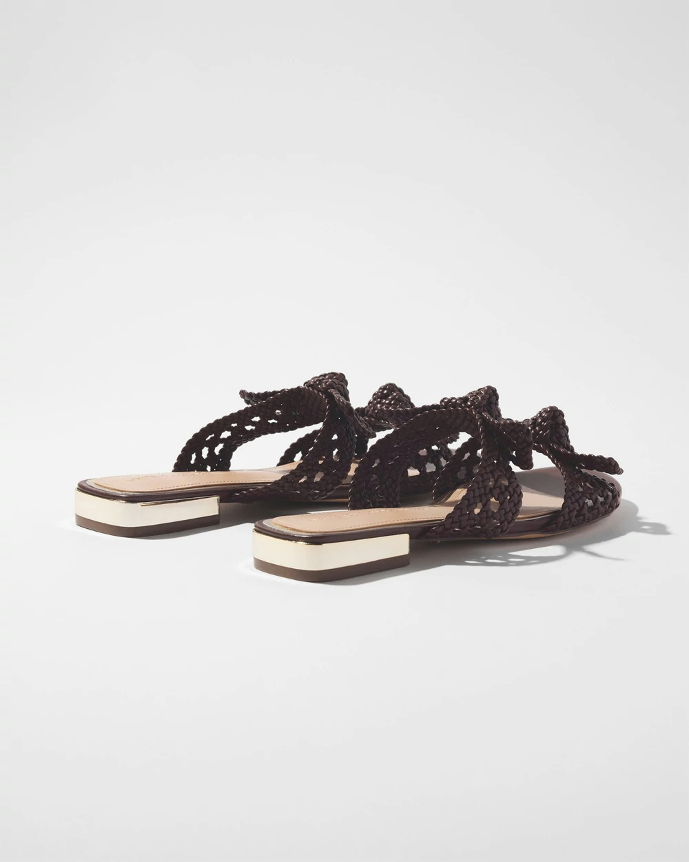 Shop White House Black Market Braided Sandals In Rocky Cliff