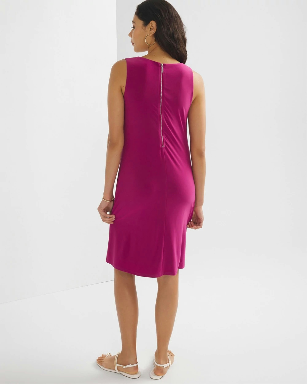 Shop White House Black Market Cutout V-neck Mini Dress In Fuchsia Pink