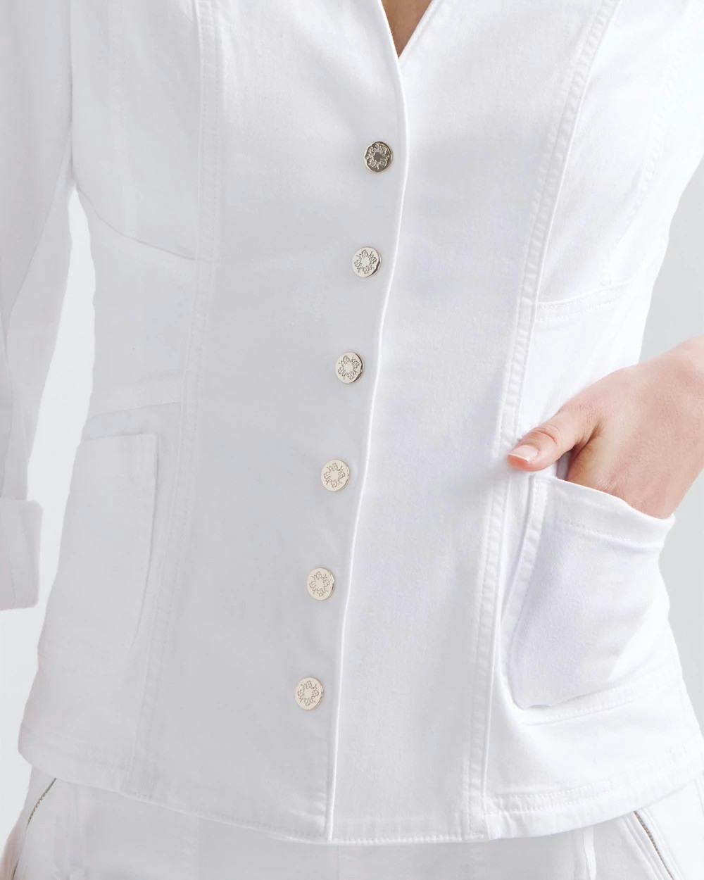 Shop White House Black Market Pret Blazerette Jacket In White