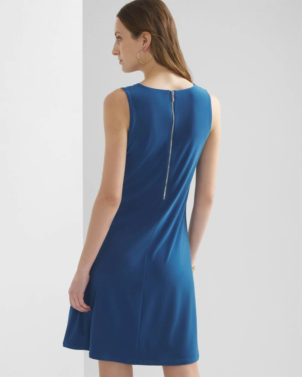 Shop White House Black Market Cutout V-neck Mini Dress In Endless Blue