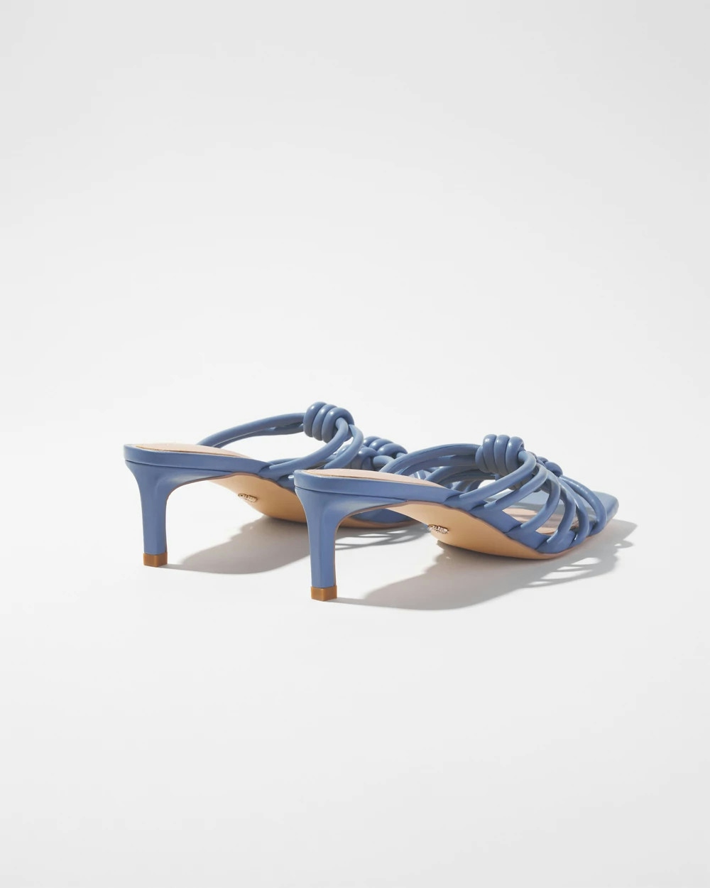 Shop White House Black Market Knotted Strappy Heels In Light Blue