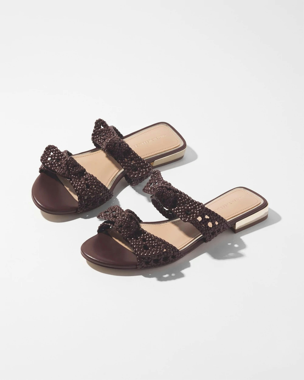 Shop White House Black Market Braided Sandals In Rocky Cliff