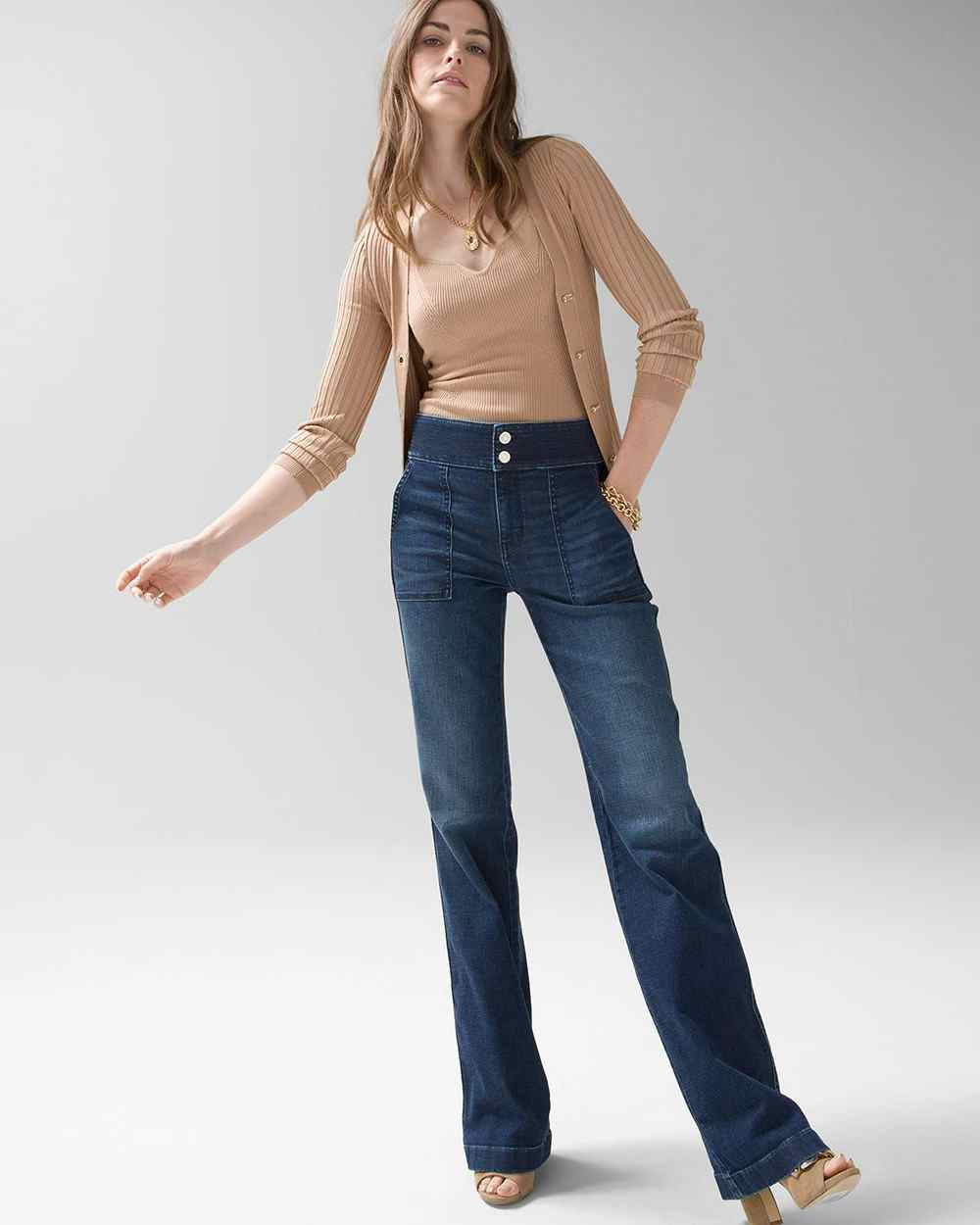Extra High-Rise Everyday Soft Denim™ Trupunto Trouser Jeans | White ...