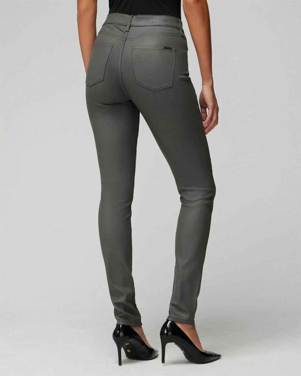 High-Rise Coated Skinny Jeans | White House Black Market