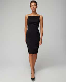 Ruffle-Neck Sheath Dress | White House Black Market