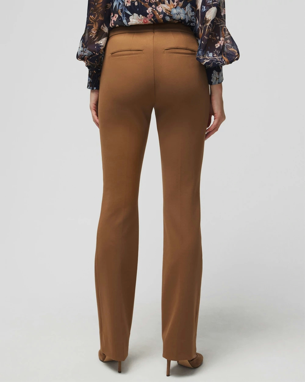 Shop White House Black Market Luxe Stretch Bootcut Pants In Brown