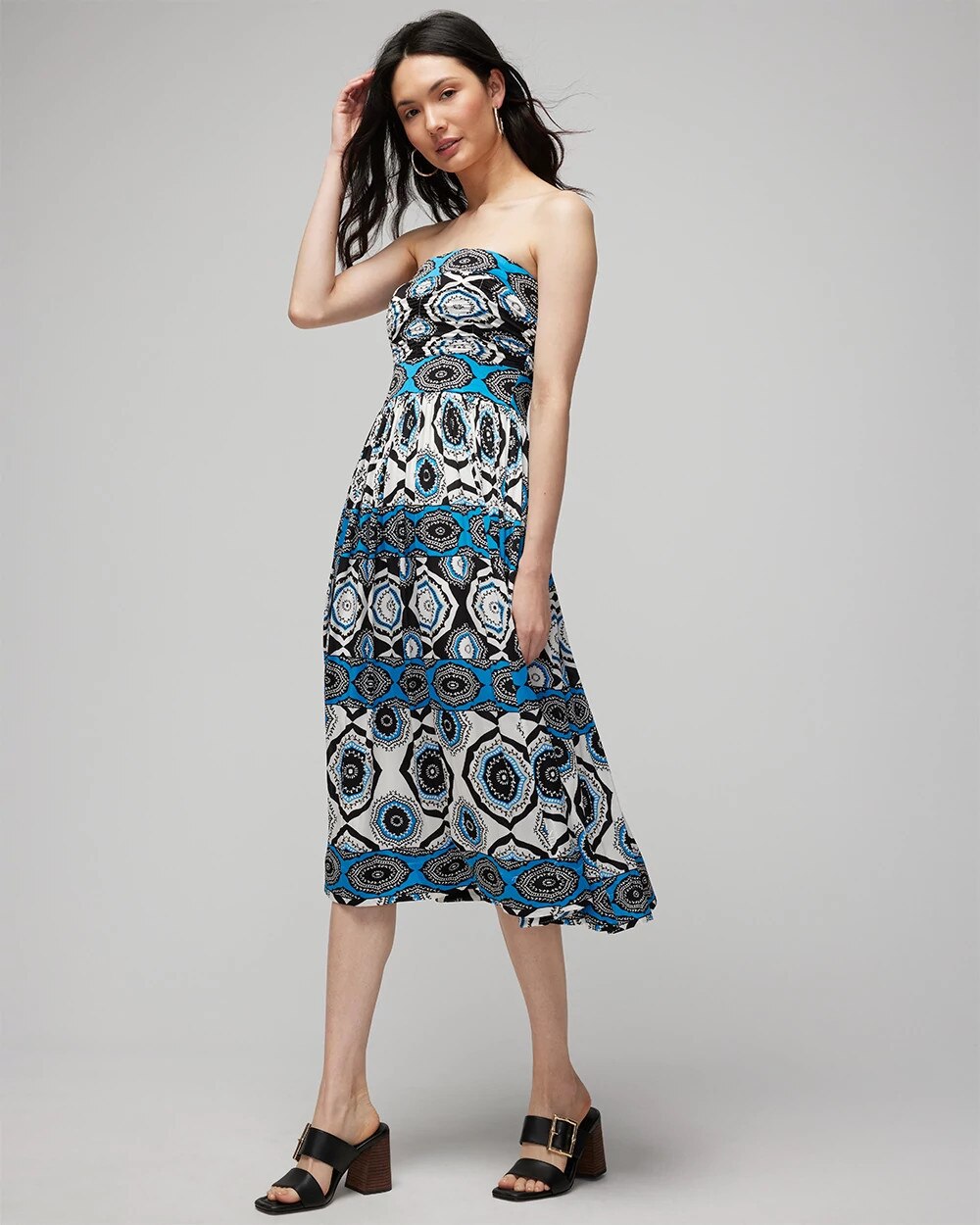 White house black sales market strapless dress