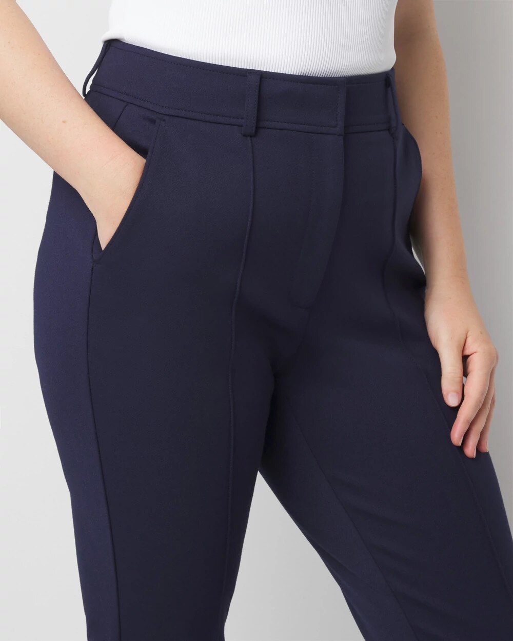 White House Black Market Extra High-rise Luxe Stretch Bootcut Pants In Officer Blue