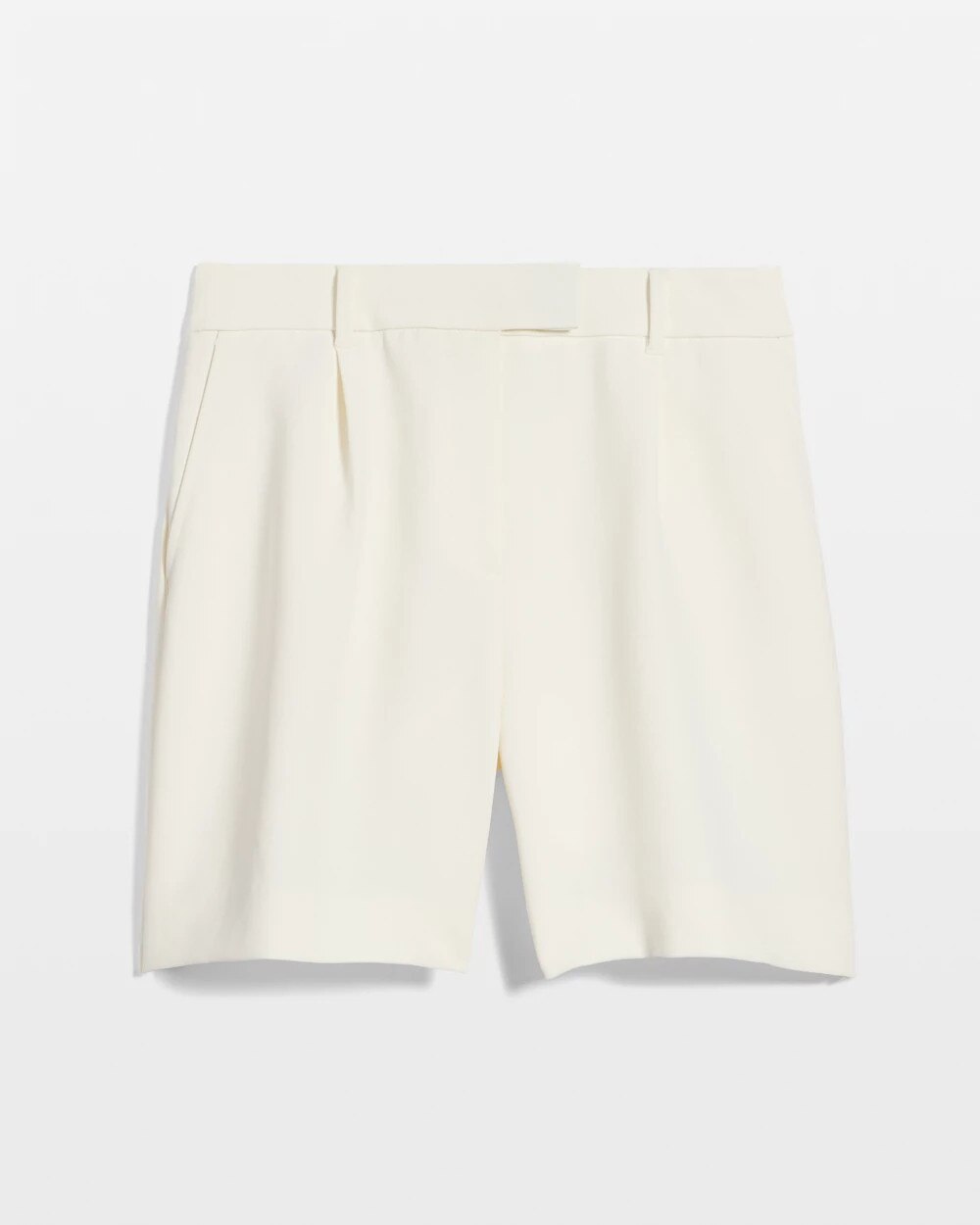 White House Black Market High-rise Tailored Shorts In Antique White