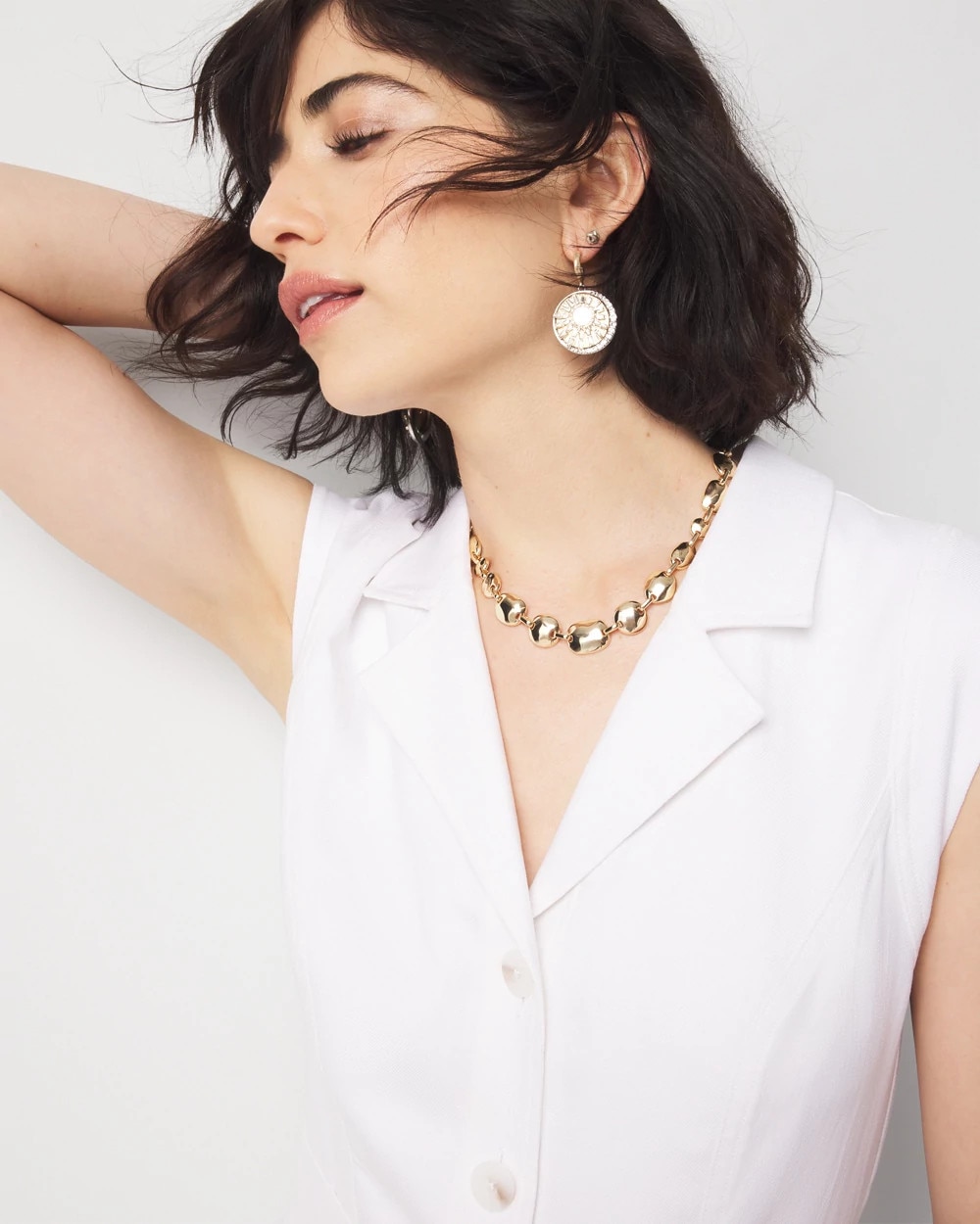 White House Black Market Petite Belted Utility Midi Dress