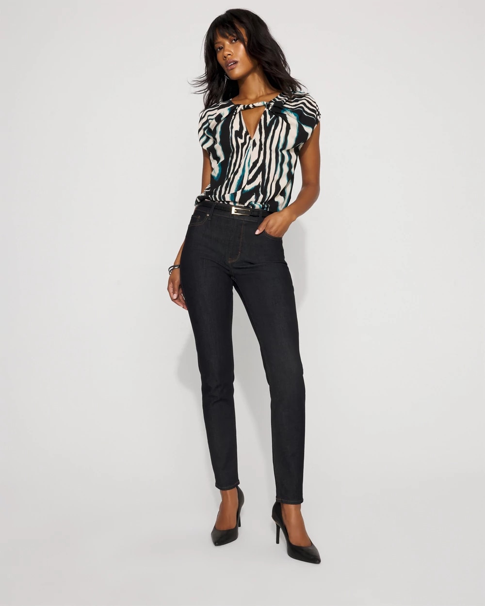 White House Black Market Petite High-rise Skinny Jeans In Blue