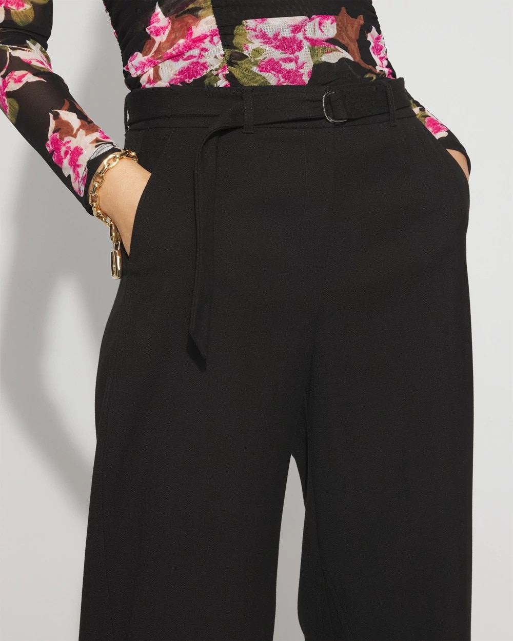 White House Black Market Extra High-rise Tailored Barrel Pants In Black