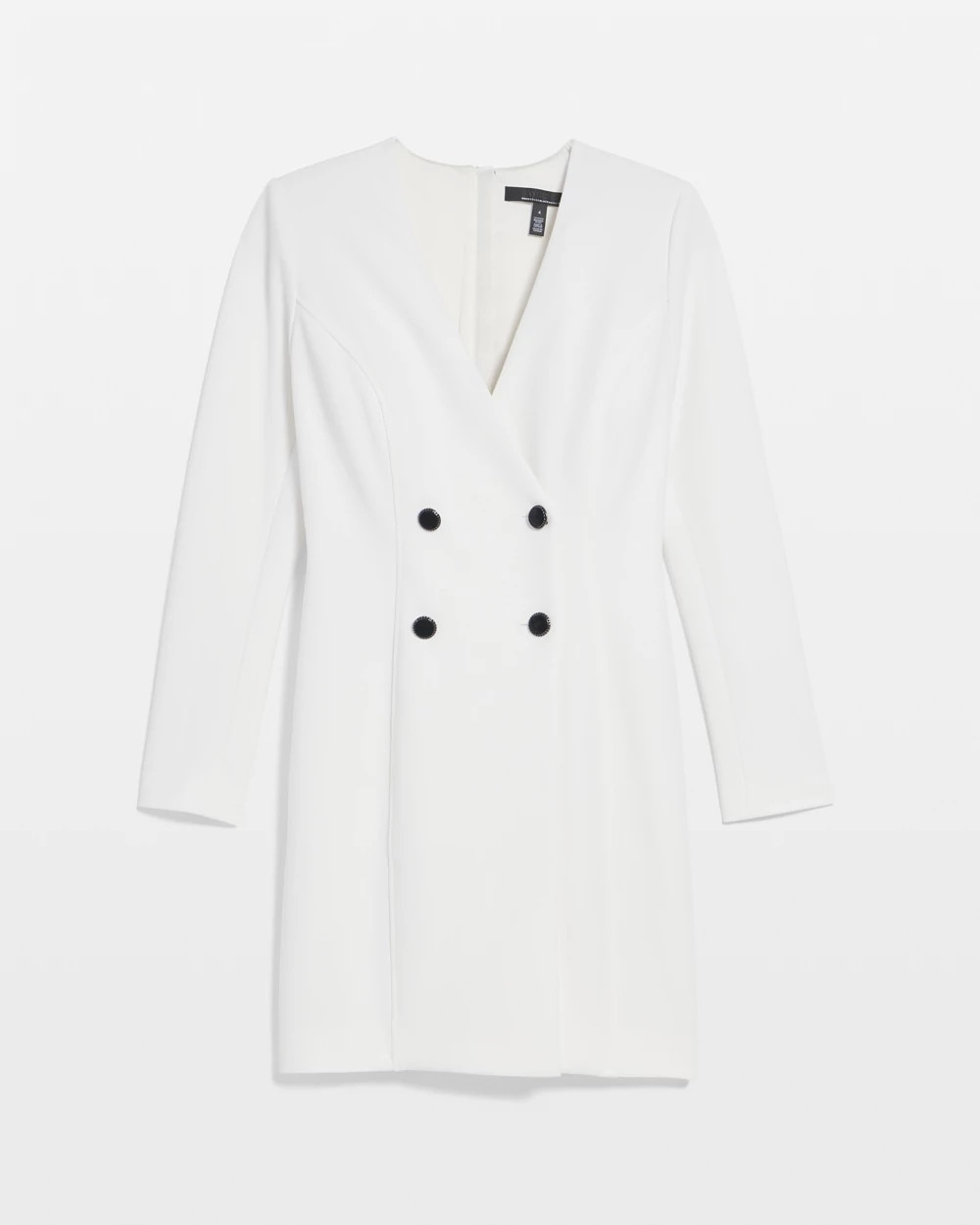 White House Black Market Double-breasted Blazer Dress In White
