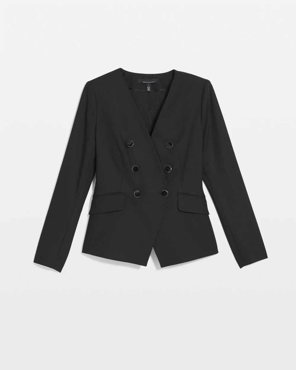 White House Black Market Petite Tuxedo Studio Blazer In Black