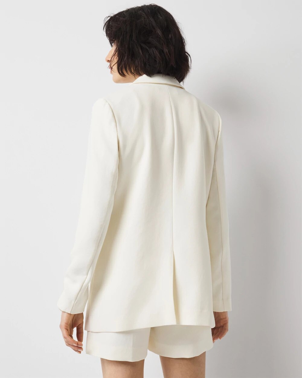 White House Black Market Open Front Blazer In Antique White