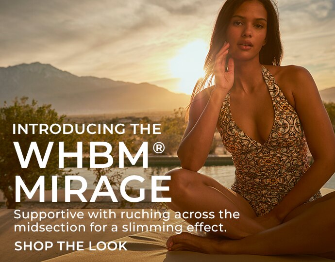 Introducing The WHBM Mirage. Supporting with ruching across the midsection for a slimming effect. Shop The Look