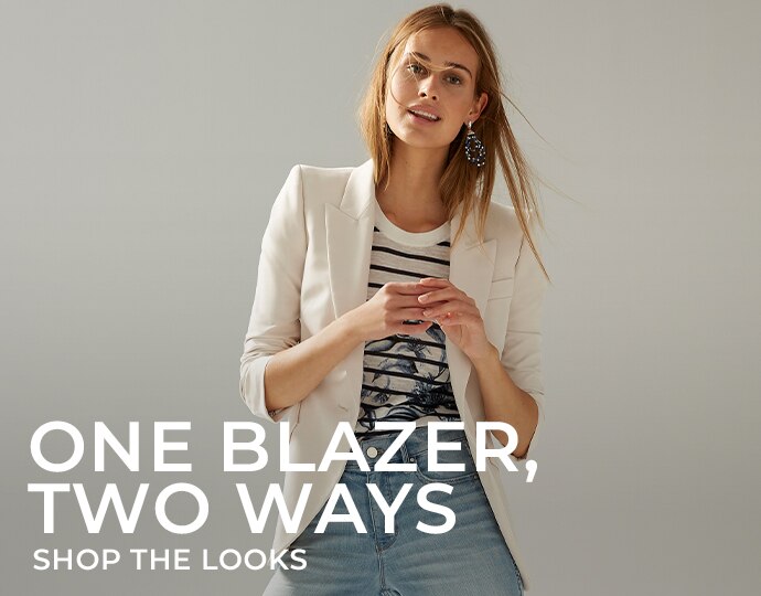One blazer, two ways. Click to shop the look.